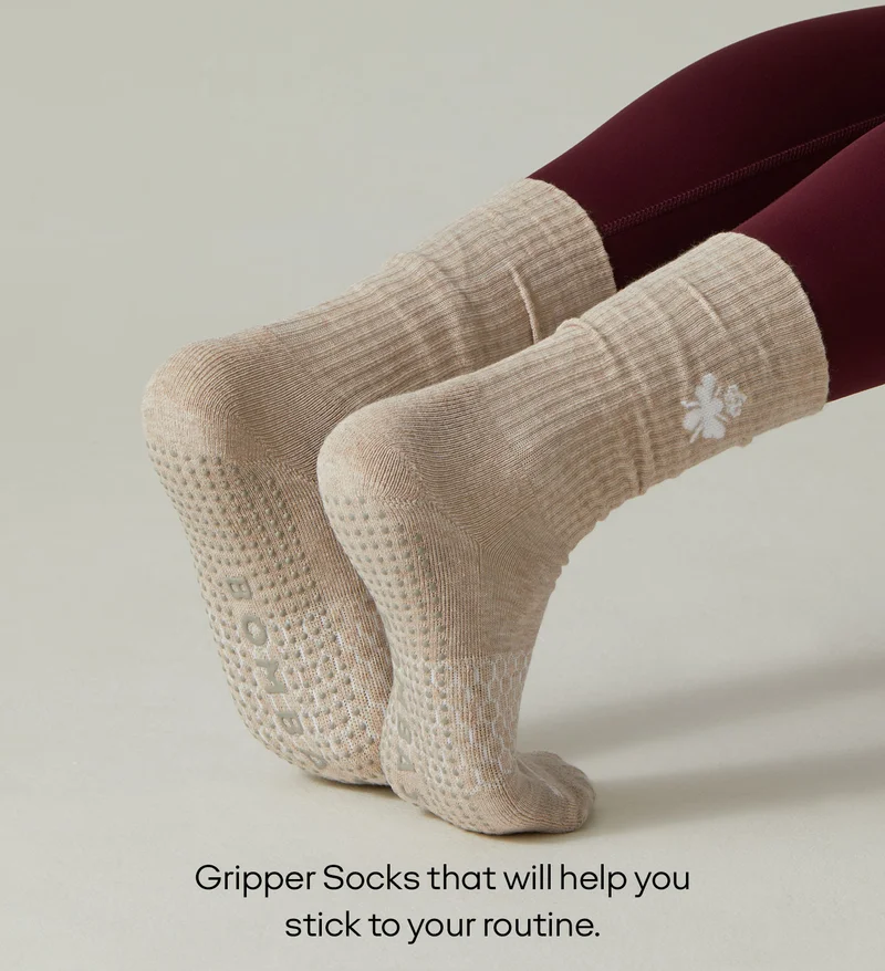 GRIPPER SOCKS THAT WILL HELP YOU STICK TO YOUR ROUTINE.