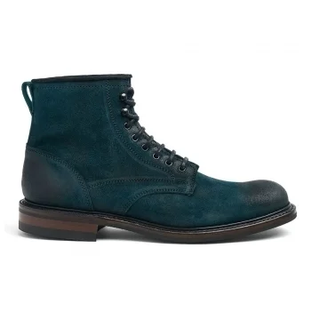 Jaxson II R Derby Boot in Teal Burnished Suede