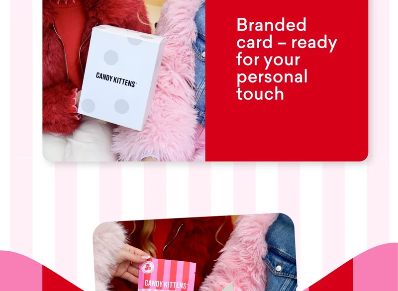 Branded card – ready for your personal touch