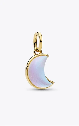 Sparkling Crescent Moon Dangle Charm