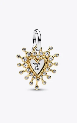 Radiant Heart Double Dangle Charm