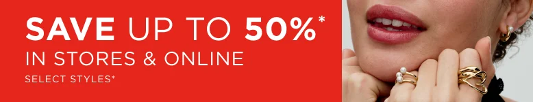 Save up to 50% off in stores & online