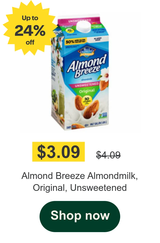 Almond Breeze Almondmilk, Original, Unsweetened