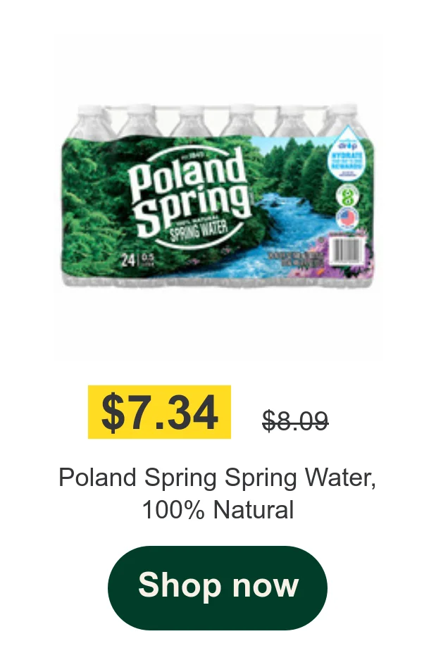 Poland Spring Spring Water, 100% Natural