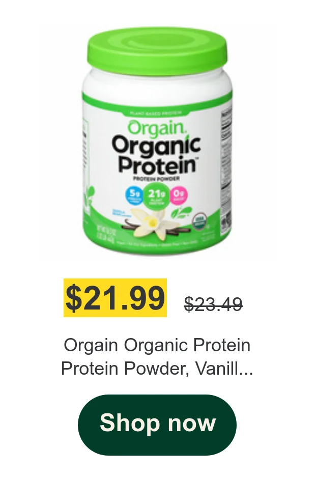 Orgain Organic Protein Protein Powder, Vanill...