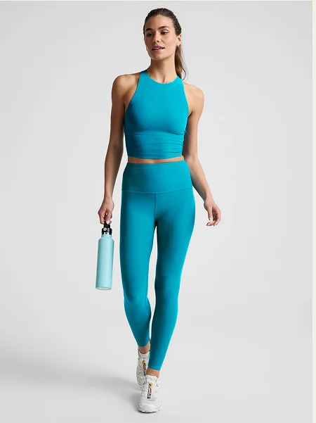 Spacedye™ Caught In The Midi High Waisted Legging in Island Blue Heather