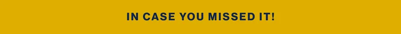 In case you missed it!