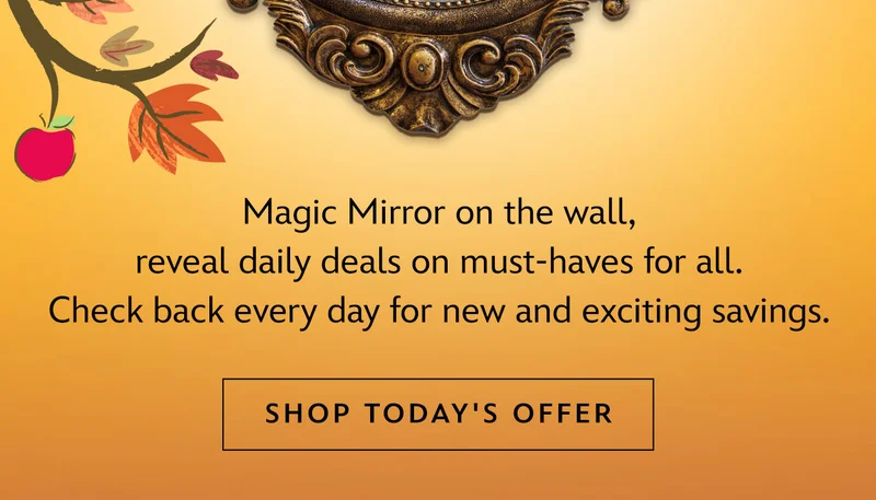 Magic Mirror on the wall, reveal daily deals on must-haves for all. Check back every day for new and exciting savings. | Shop Today's Offer