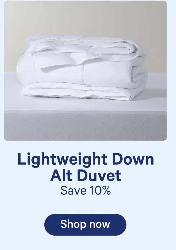 Lightweight down alt duvet