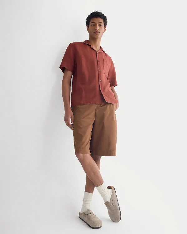 Image | Linen Resort Shirt | Henna Red