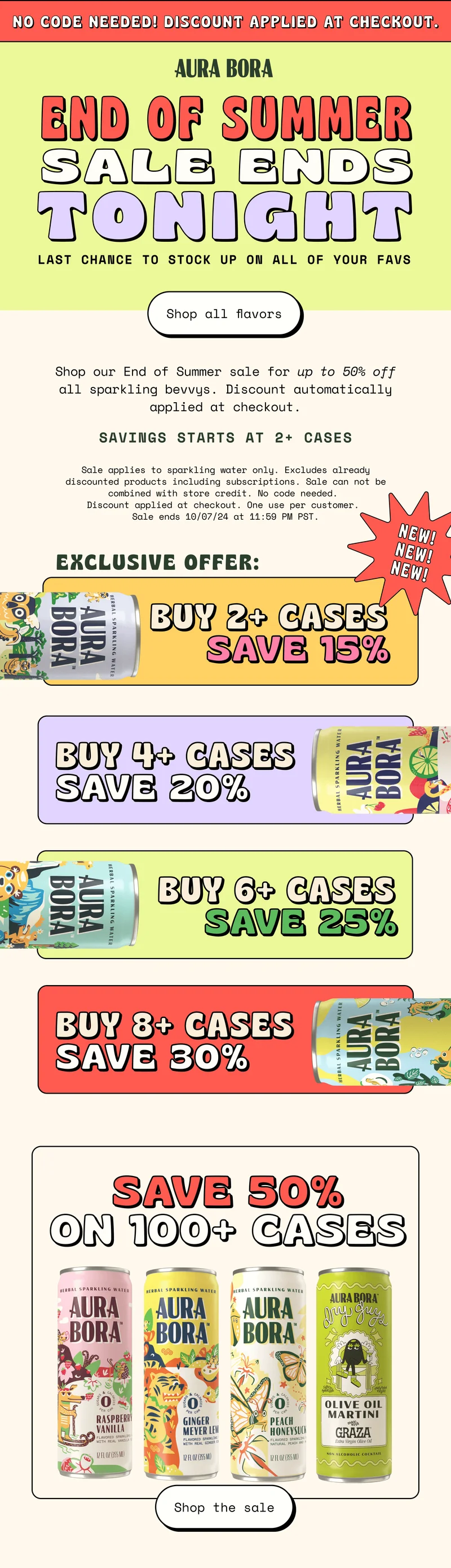 aura bora end of summer sale