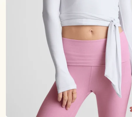 Spacedye Foldover Bootcut Pant in Pink Haze