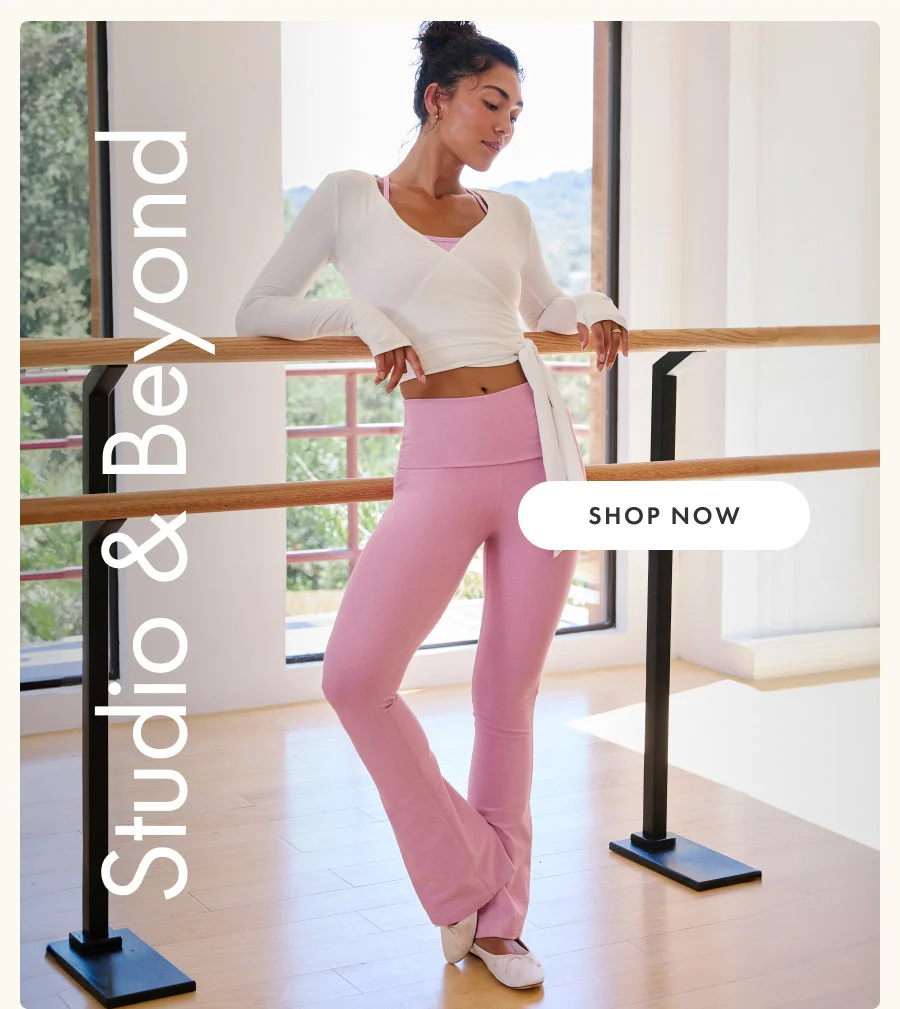 Shop Foldover Bootcut Pant in Pink Haze Heather