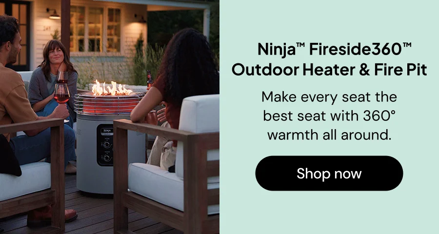 Ninja Fireside360™ Outdoor Heater & Fire Pit--Make every seat thebest seat with 360 degree warmth all around.