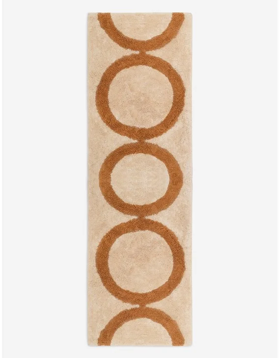 Palomino Bath Mat by Morrow Soft Goods-Beige and Dark Camel / 21" x 60"