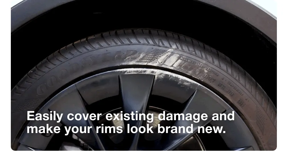 Easily cover existing damage and make your rims look brand new.