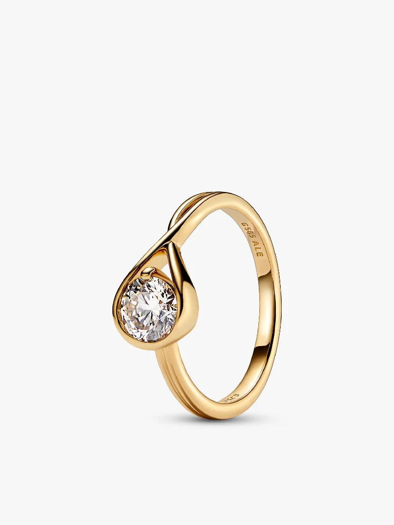 FINAL SALE - Pandora Infinite 14k Gold Lab-grown Diamond Ring