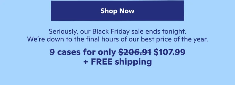 9 cases for only $107.99 + FREE shipping