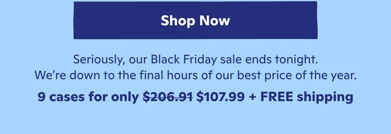 9 cases for only $107.99 + FREE shipping