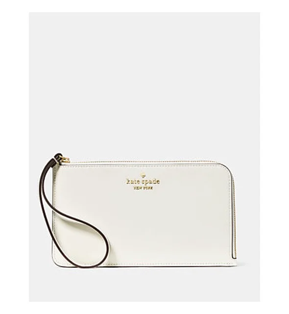 Lucy Crinkle Patent Medium L-Zip Wristlet
