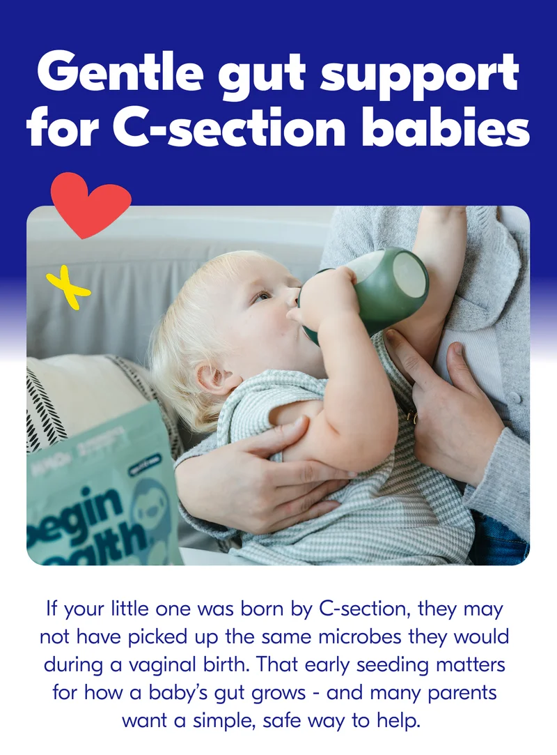 Gentle gut support for C-section babies