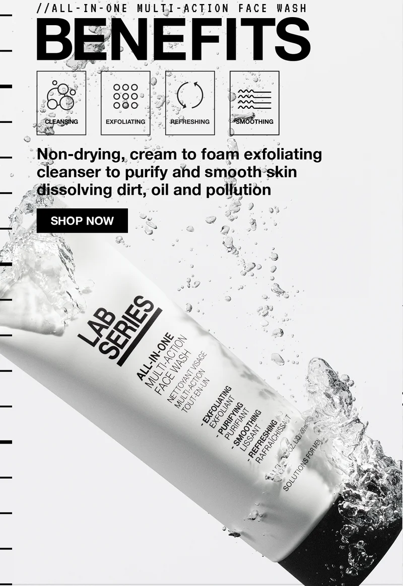 ALL-IN-ONE MULTI-ACTION FACE WASH BENEFITS | Non-drying, cream to foam exfoliating cleanser to purify and smooth skin dissolving dirt, oil and pollution | SHOP NOW