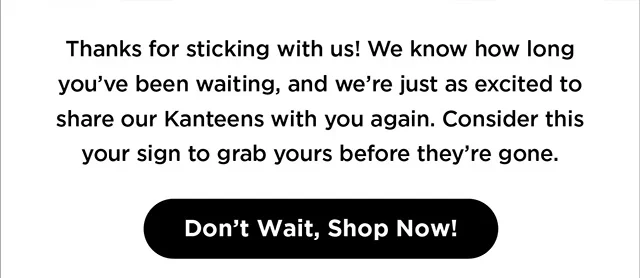 Don't Wait, Shop Back-in-Stock Items