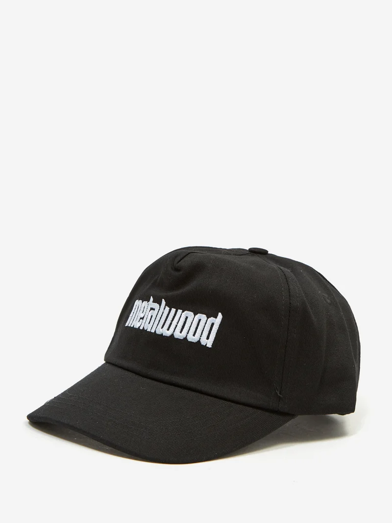 Image of Metalwood Metal Logo 5-Panel Cap - Black
