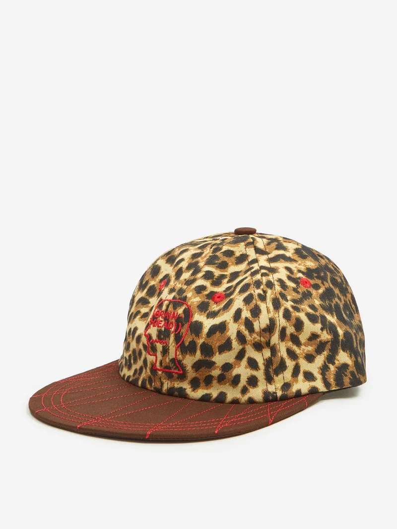 Image of Brain Dead Logohead Longbrim Hat - Leopard