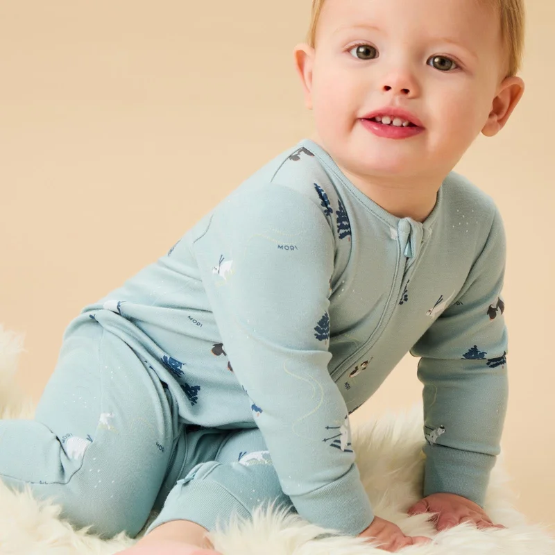 Ski Clever Zip Baby Pajamas