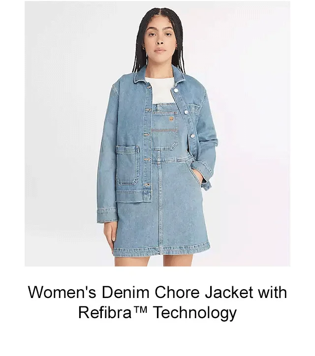 Women's Denim Chore Jacket with Refibra Technology
