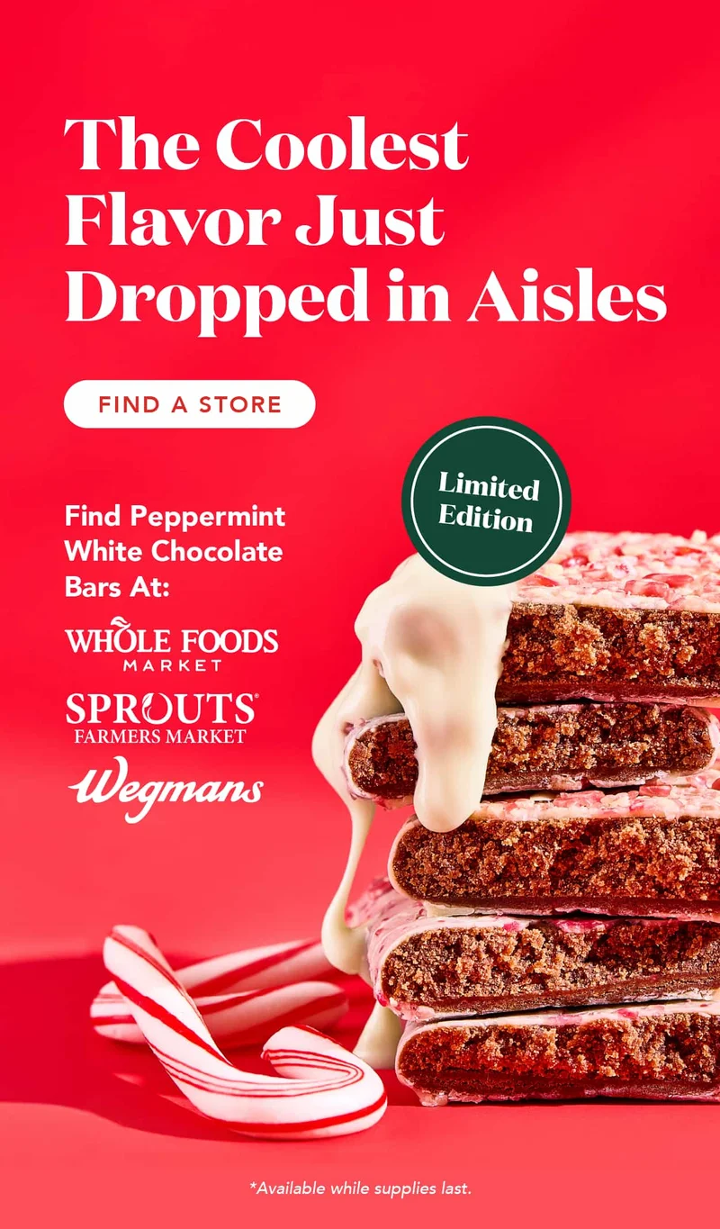 Peppermint White Chocolate is in Whole Foods, Sprouts, and Wegmans!