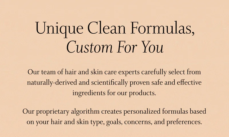 Unique Clean Formulas, Custom For You