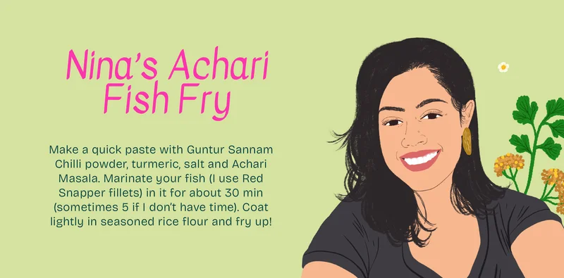 Nina's Achari Fish Fry