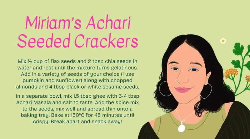 Miriam's Achari Seeded Crackers