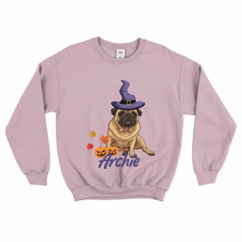 Image of Personalized Halloween Cartoon Pet Face Sweatshirt