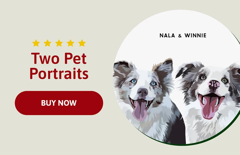 Two Pet Portraits. [SHOP NOW]