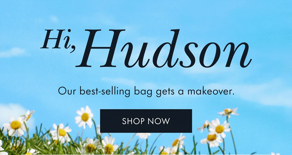 Hi,Hudson Our best-selling bag gets a makeover. SHOP NOW