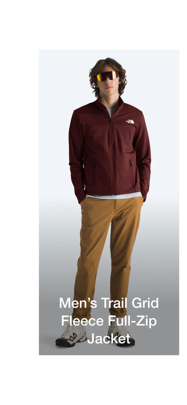Men's Trail Grid Fleece Full-Zip Jacket