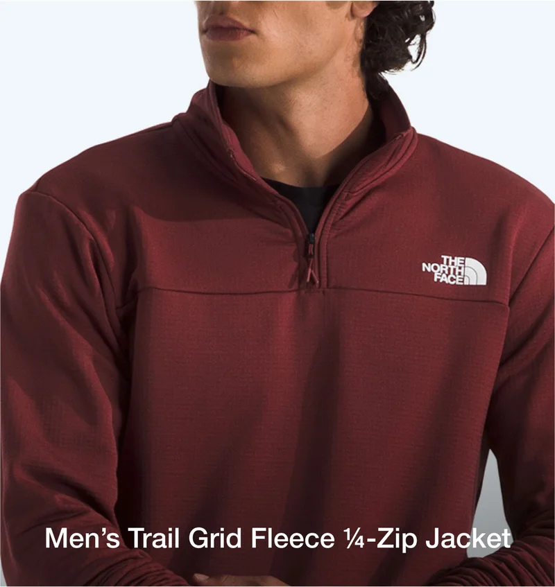 Men's Trail Grid Fleece 1/4-Zip Jacket