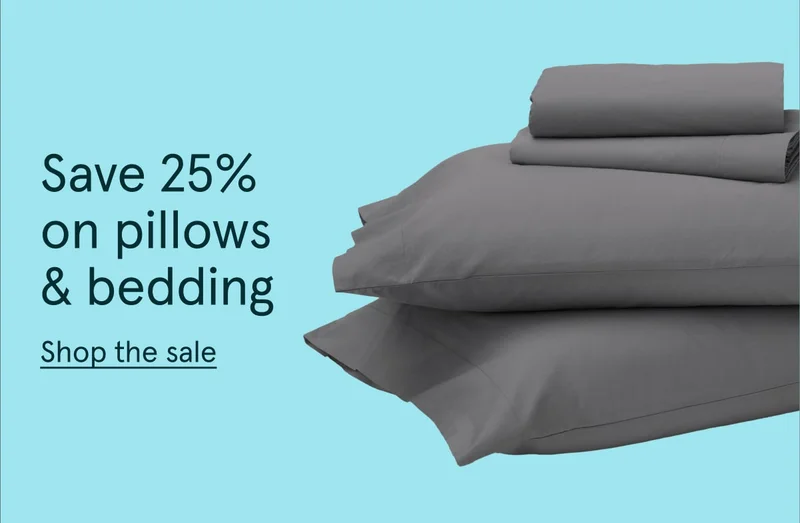 Save 25% on pillows & bedding | Shop the sale