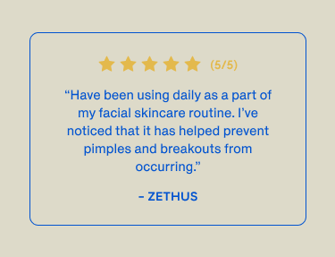 "Have been using daily as a part of my facial skincare routine."