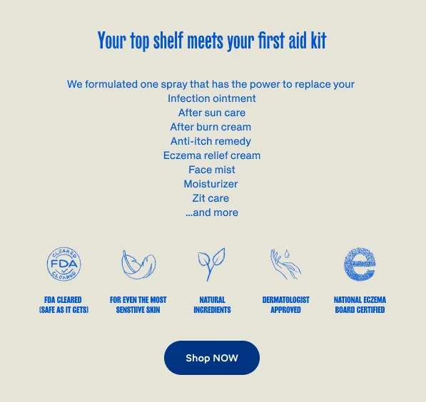 Your top shelf meets your first aid kit