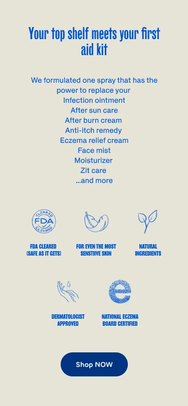 Your top shelf meets your first aid kit