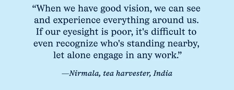 Nirmala, tea harvester, India