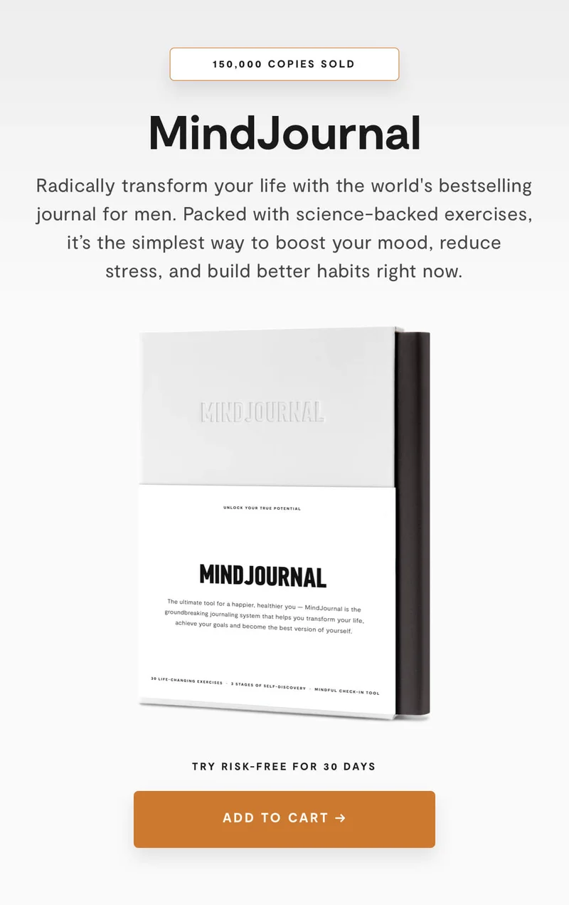 MindJournal - Radically transform your life with the world's bestselling journal for men.