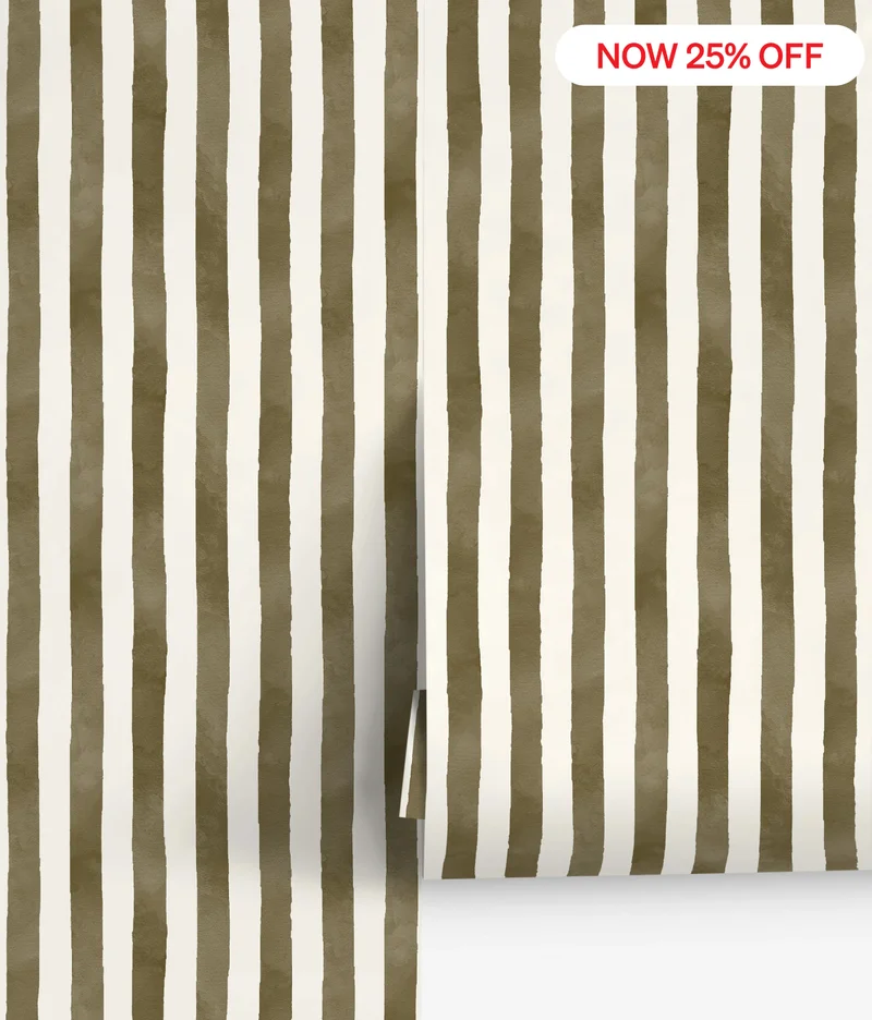Shop Painterly Stripe Wallpaper