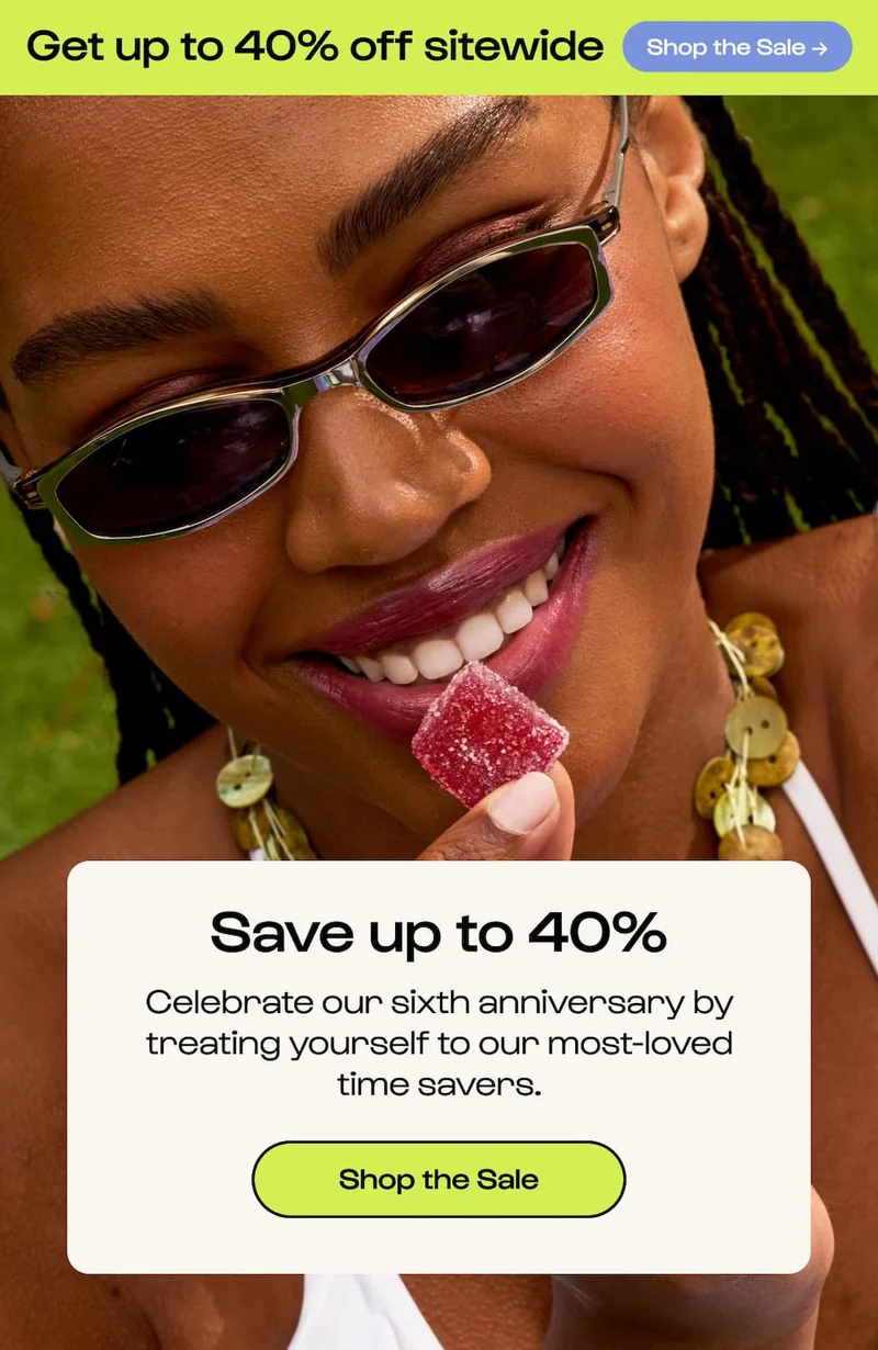 Up to 40% off sitewide!