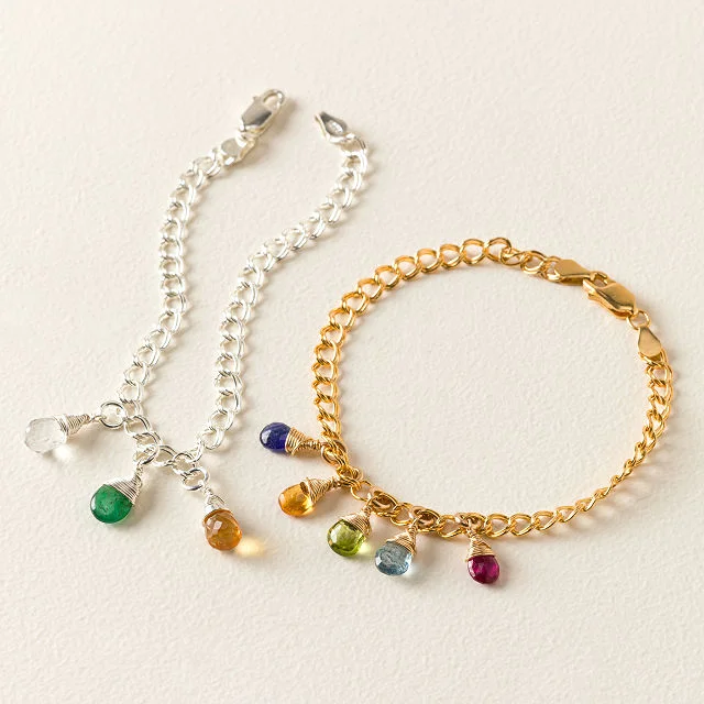 Personalized Birthstone Charm Bracelet