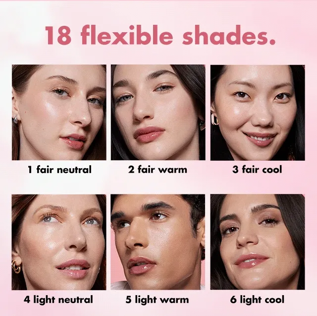 18 flexible shades.